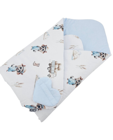 Cône en coton imprimé double face FARMER