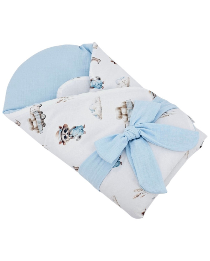 Printani Pamučni+muslin Baby Wrap sa kokosovim umetkom FARMER