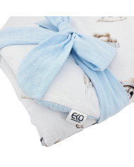 Printed Cotton+Muslin Swaddle Blanket with Coconut FARMER