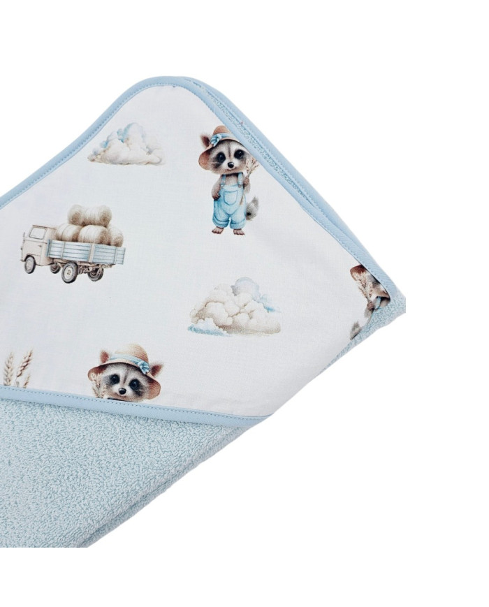 Bademantel FARMER/LIGHT BLUE