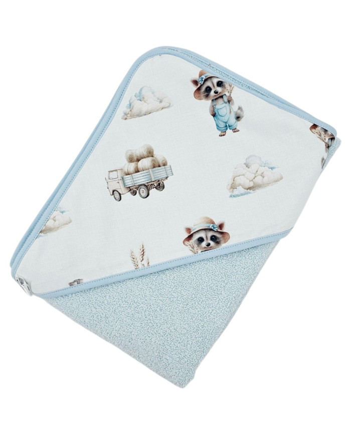 Bath robe FARMER/LIGHT BLUE