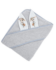 Cotton bath robe POSTMAN/GREY