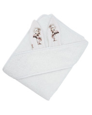 Cotton bath robe COOK/WHITE