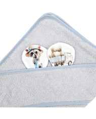 Bamboo bath cover FARMER/GREY