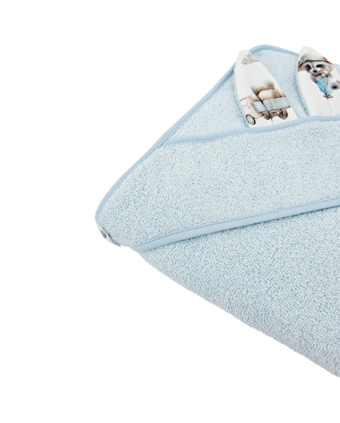 Kokvilnas vannas halāts FARMER/LIGHT BLUE