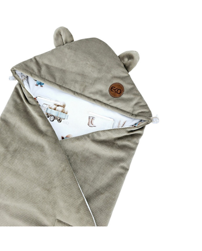 Schlafsack für den Kindersitz VELVET 3- und 5-Punkt-Gurte FARMER