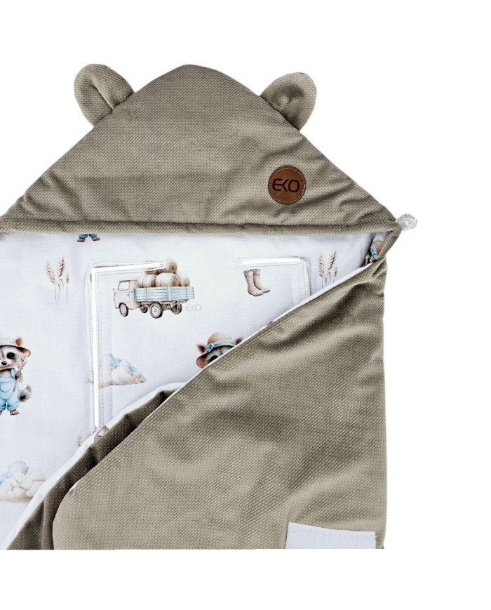 Schlafsack für den Kindersitz VELVET 3- und 5-Punkt-Gurte FARMER