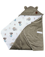 Schlafsack für den Kindersitz VELVET 3- und 5-Punkt-Gurte FARMER