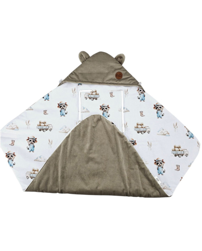 Schlafsack für den Kindersitz VELVET 3- und 5-Punkt-Gurte FARMER