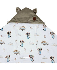 Schlafsack für den Kindersitz VELVET 3- und 5-Punkt-Gurte FARMER