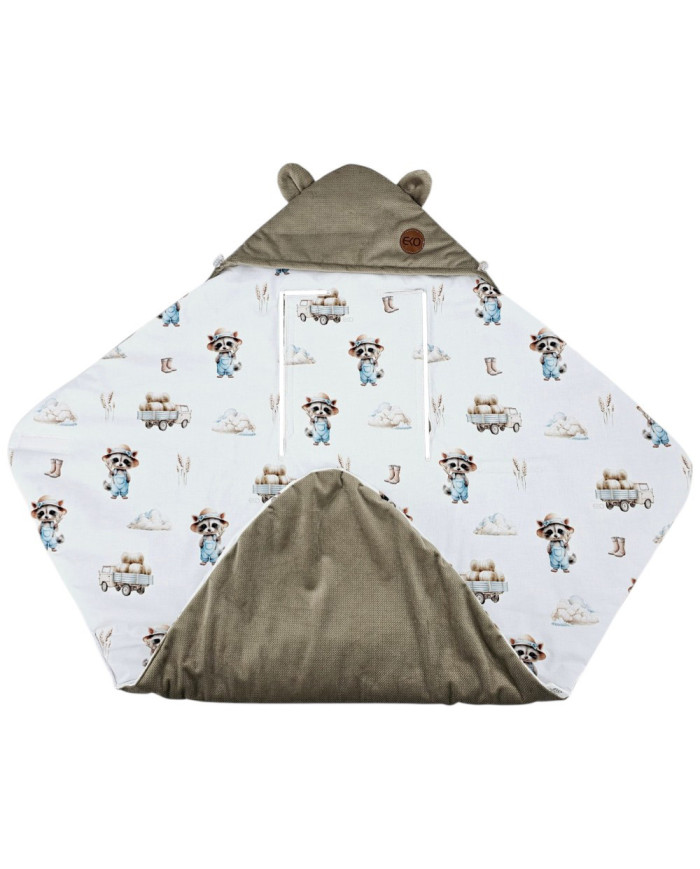 Schlafsack für den Kindersitz VELVET 3- und 5-Punkt-Gurte FARMER