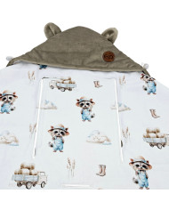 Schlafsack für den Kindersitz VELVET 3- und 5-Punkt-Gurte FARMER