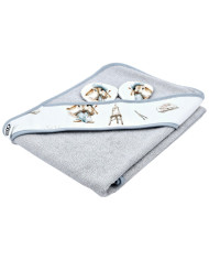 Bamboo bath cover PAINTER/GREY