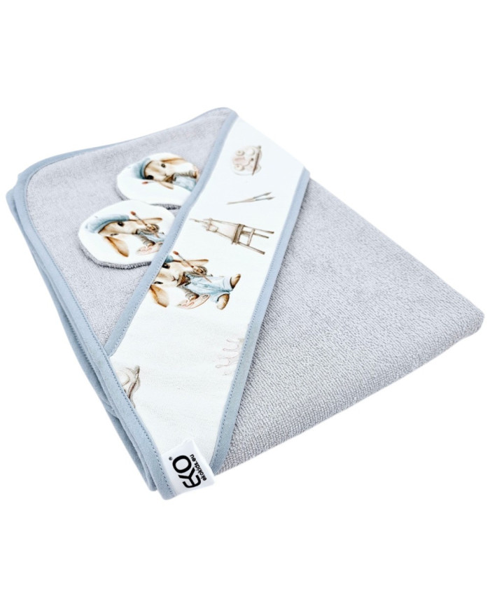 Bambusa vannas dvielis PAINTER/GREY