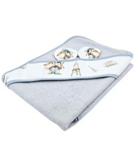 Bambusa vannas dvielis PAINTER/GREY