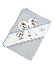 Bambusa vannas dvielis PAINTER/GREY