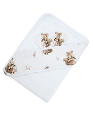 Badetuch aus Bambus SINGER/WHITE