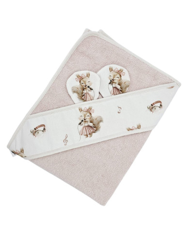 Serviette de bain en bambou SINGER/ROSE PINK