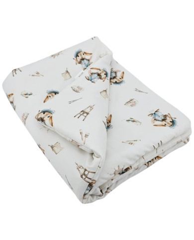 Bamboo Blanket 75x100 cm with Filling – Soft & Breathable for Stroller and Crib PAINTER