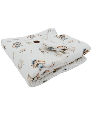 Couette en bambou 90x120 cm avec rembourrage – Respirante et Douce pour Lit Bébé PAINTER