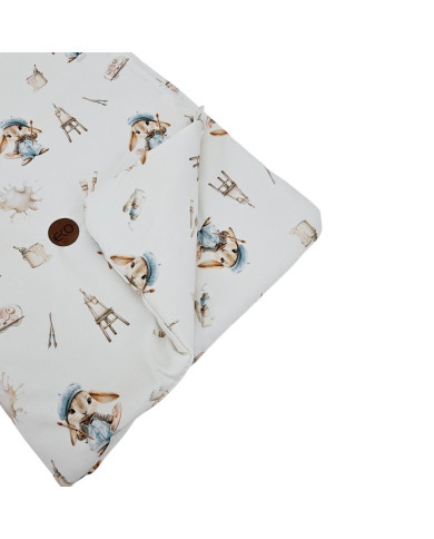 Bamboo Blanket 90x120 cm with Filling – Breathable & Soft Baby Crib Quilt PAINTER