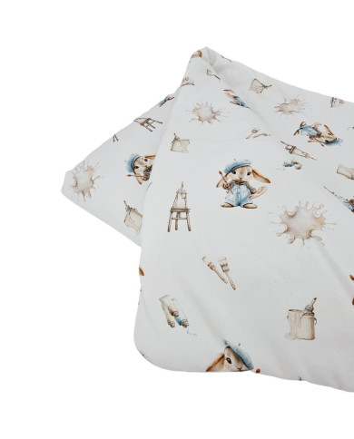 Bamboo Blanket 90x120 cm with Filling – Breathable & Soft Baby Crib Quilt PAINTER