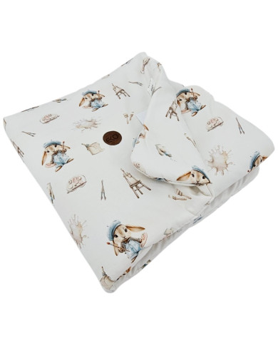 Bamboo Blanket 90x120 cm with Filling – Breathable & Soft Baby Crib Quilt PAINTER