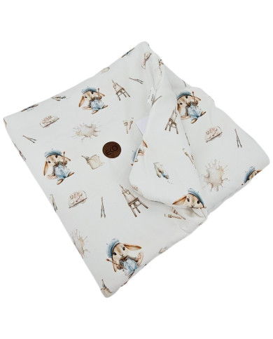 Couette en bambou 90x120 cm avec rembourrage – Respirante et Douce pour Lit Bébé PAINTER