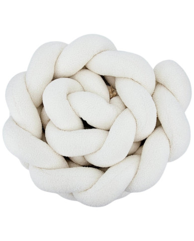 Tour de lit tressé en bouclé – Doux et Élégant pour Bébé ECRU