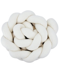 Tour de lit tressé en bouclé – Doux et Élégant pour Bébé ECRU