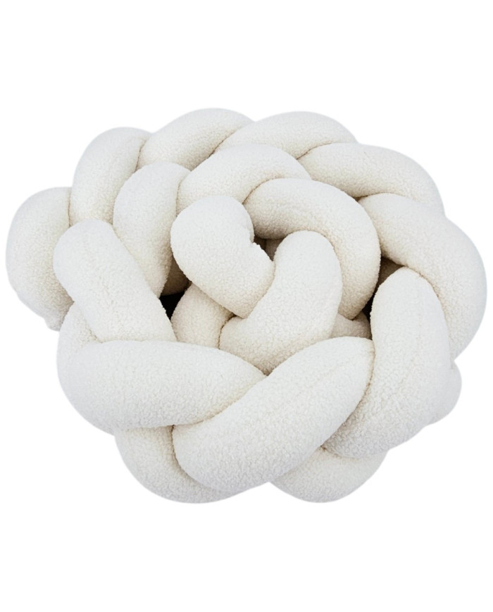 Tour de lit tressé en bouclé – Doux et Élégant pour Bébé ECRU