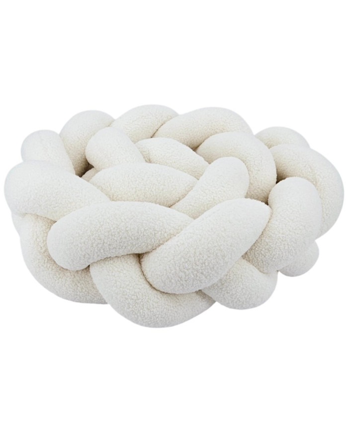 Geflochtene Bettschlange aus Bouclé – Weich & Stilvoll fürs Babybett ECRU