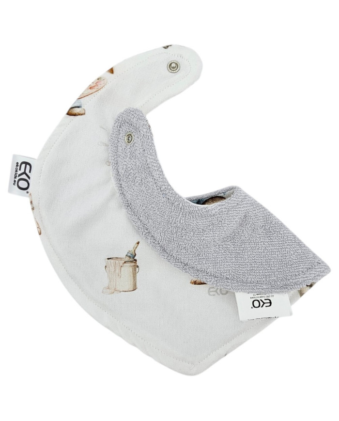 Pull-up bib BAMBOO PAINTER/GREY