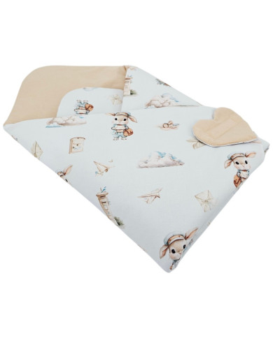 Cône en coton imprimé double face POSTMAN