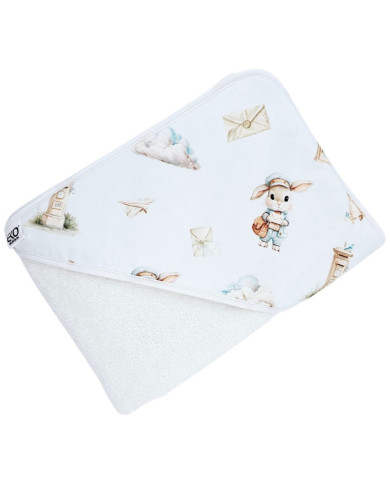 Bademantel POSTMAN/WHITE