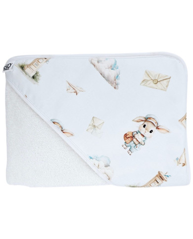 Bademantel POSTMAN/WHITE