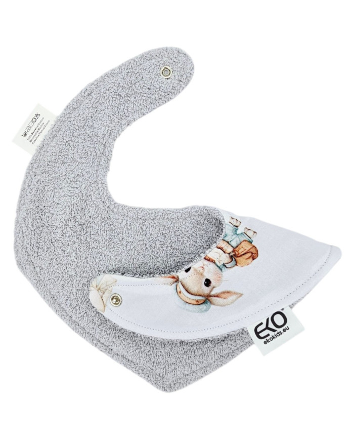 Bavoir à tirer Coton POSTMAN/GREY