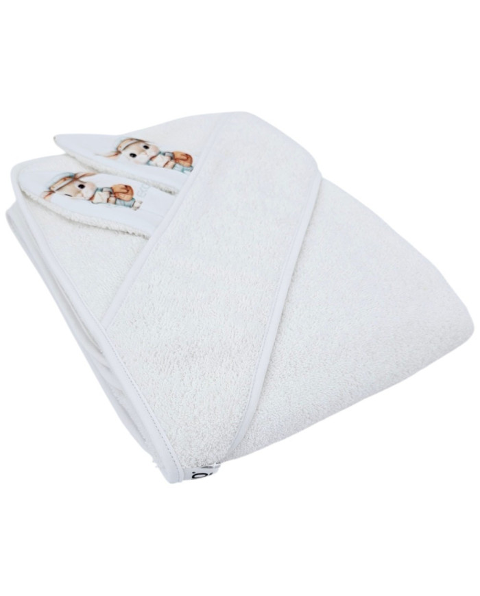 Cotton bath robe POSTMAN/WHITE