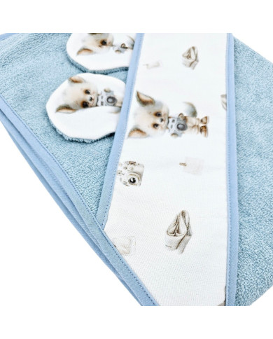 Serviette de bain en bambou PHOTOGRAPHER/BLUE