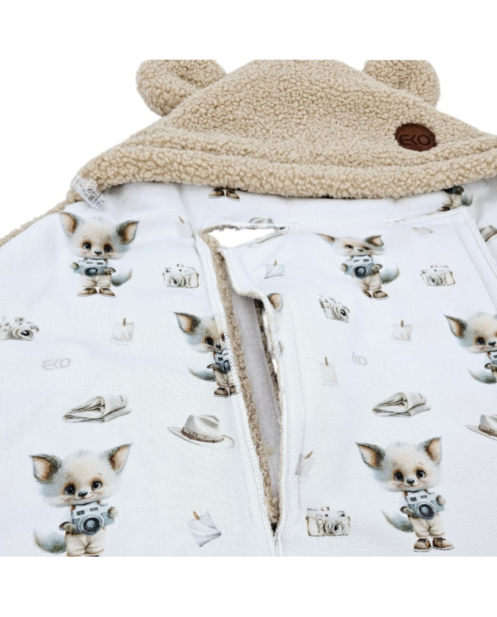 Baby Car Seat Sleeping Bag BAMBOO+BOUCLE 3 and 5-point belts PHOTOGRAPHER