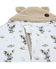 Baby Car Seat Sleeping Bag BAMBOO+BOUCLE 3 and 5-point belts PHOTOGRAPHER