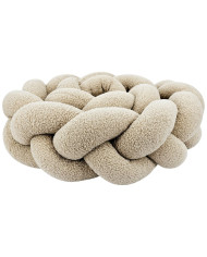 Geflochtene Bettschlange aus Bouclé – Weich & Stilvoll fürs Babybett BEIGE
