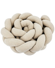 Бортик-косичка из букле – Мягкая и Стильная защита в кроватку BEIGE