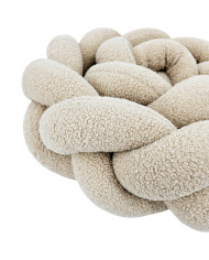 Bouclé Braided Bumper – Soft & Stylish Knot Bumper for Crib BEIGE