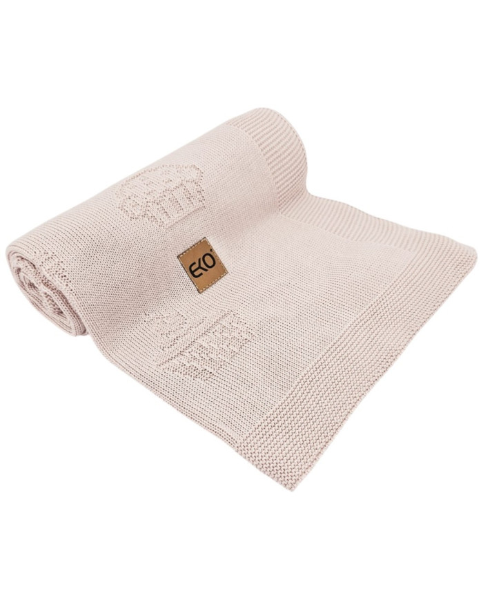 Couverture tricotée en bambou MUFFINS ROSE PINK
