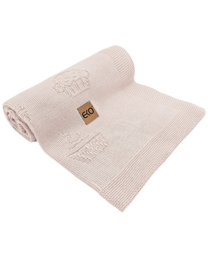 Couverture tricotée en bambou MUFFINS ROSE PINK