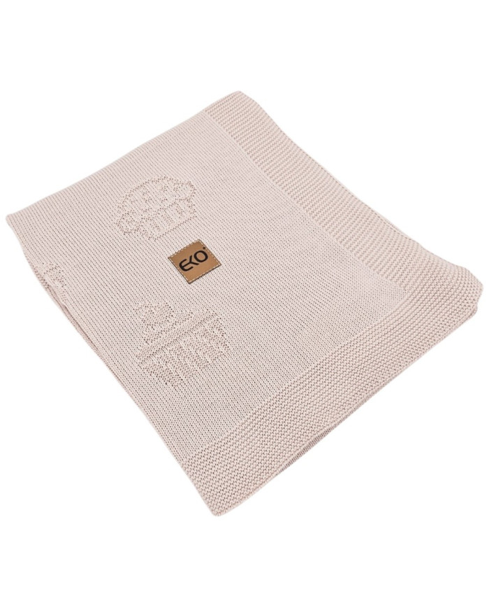 Couverture tricotée en bambou MUFFINS ROSE PINK