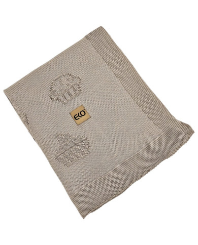 Bamboo knitted blanket MUFFINS LIGHT BROWN
