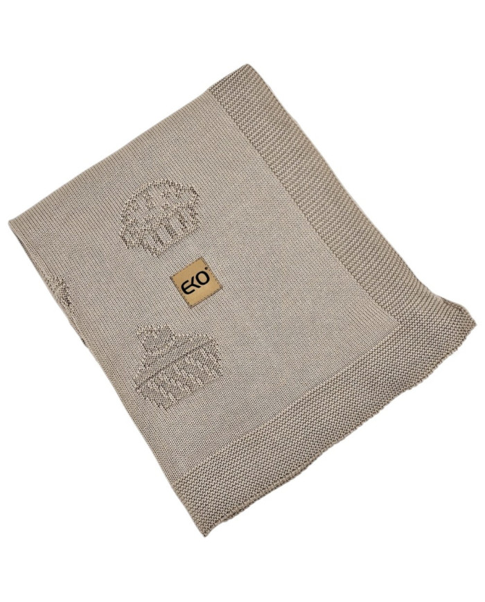 Bambusa trikotāžas sega MUFFINS LIGHT BROWN