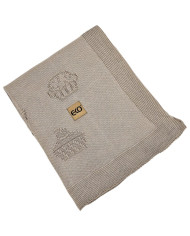 Bamboo knitted blanket MUFFINS LIGHT BROWN